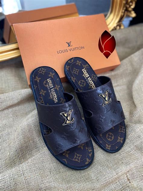 louis vuitton suede slipper replica|Louis Vuitton slippers for men.